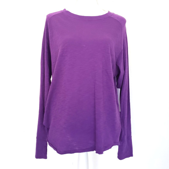 NEW!! Zella Women's SIZE S Shirt Long Sleeve Purple Stretch Thumbhole Workout - Picture 1 of 16
